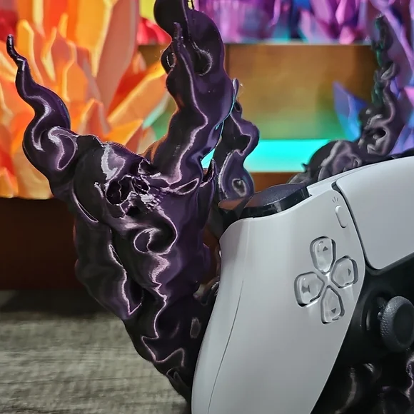 Black and Purple Xbox Controller with Custom Design